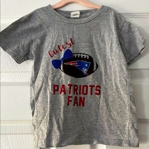 Cutest Patriots Fan Kids Gray T-Shirt
